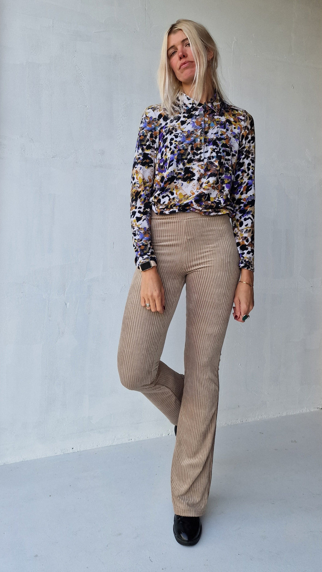 Extra Lange Flared Legging Rib | TALL Lengtemaat 34 & 36 | 5 kleuren