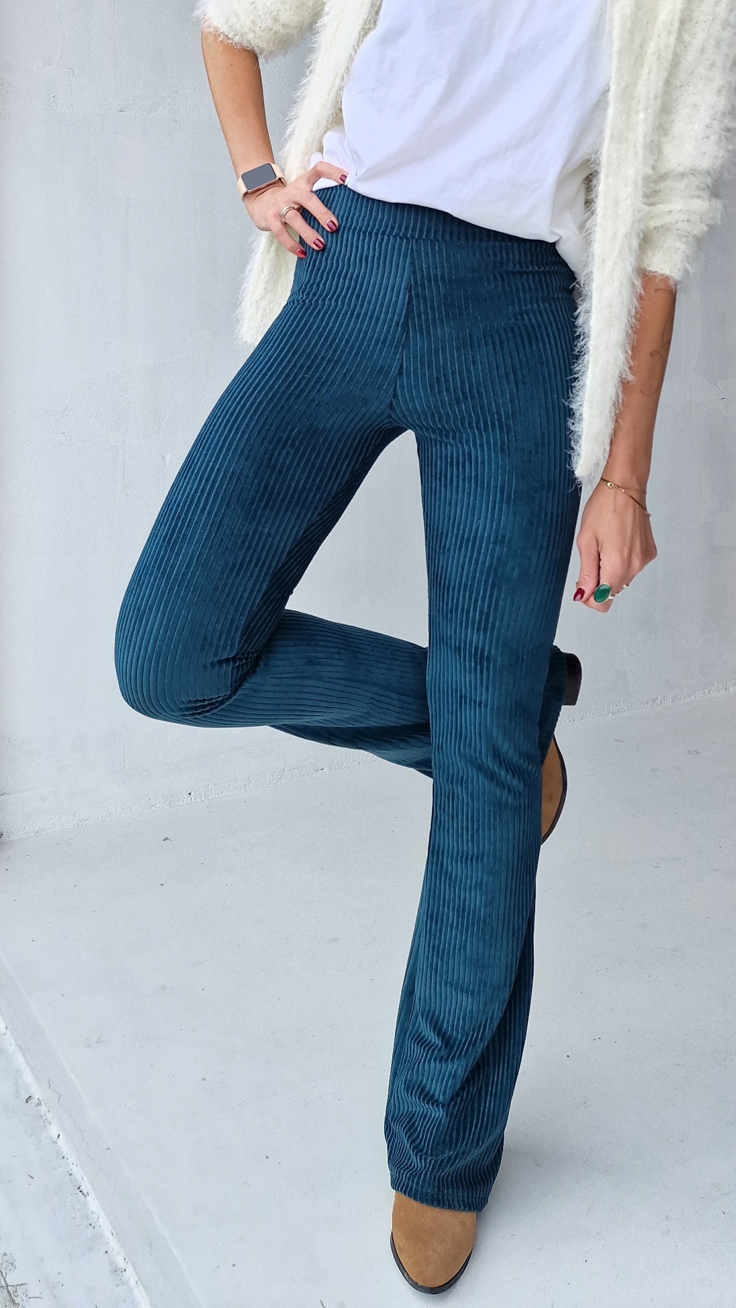 Extra Lange Flared Legging Rib | TALL Lengtemaat 34 & 36 | 5 kleuren