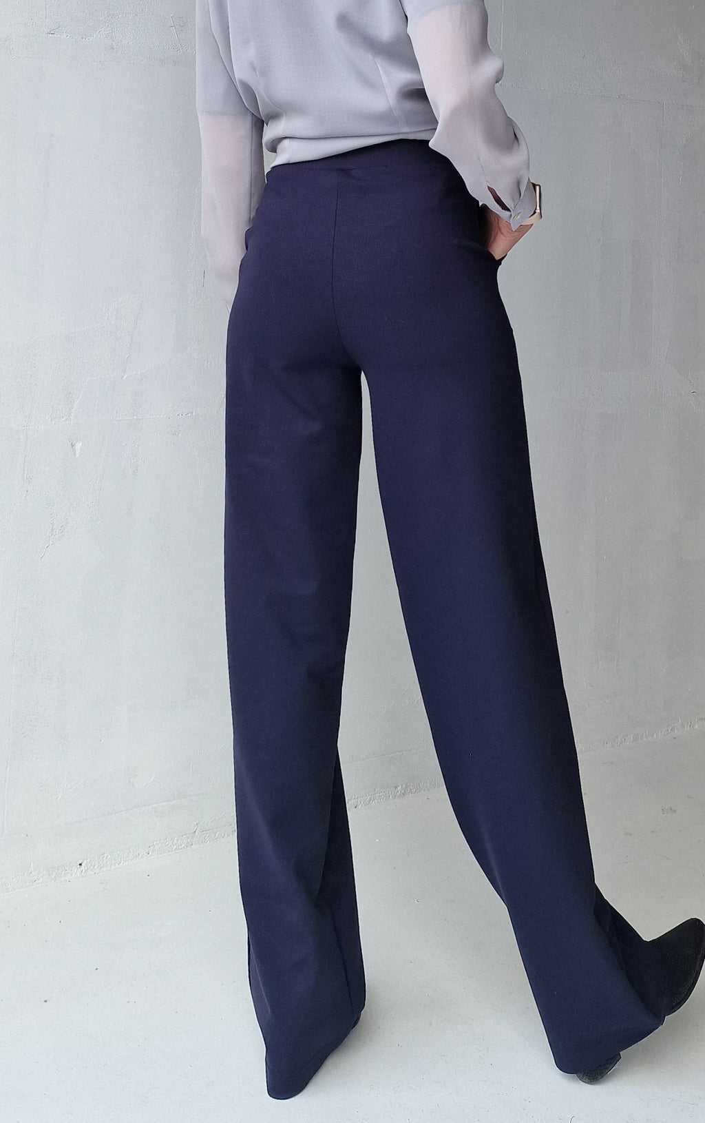 Extra lange wide leg | Marineblauw | tall | lengtemaat 36
