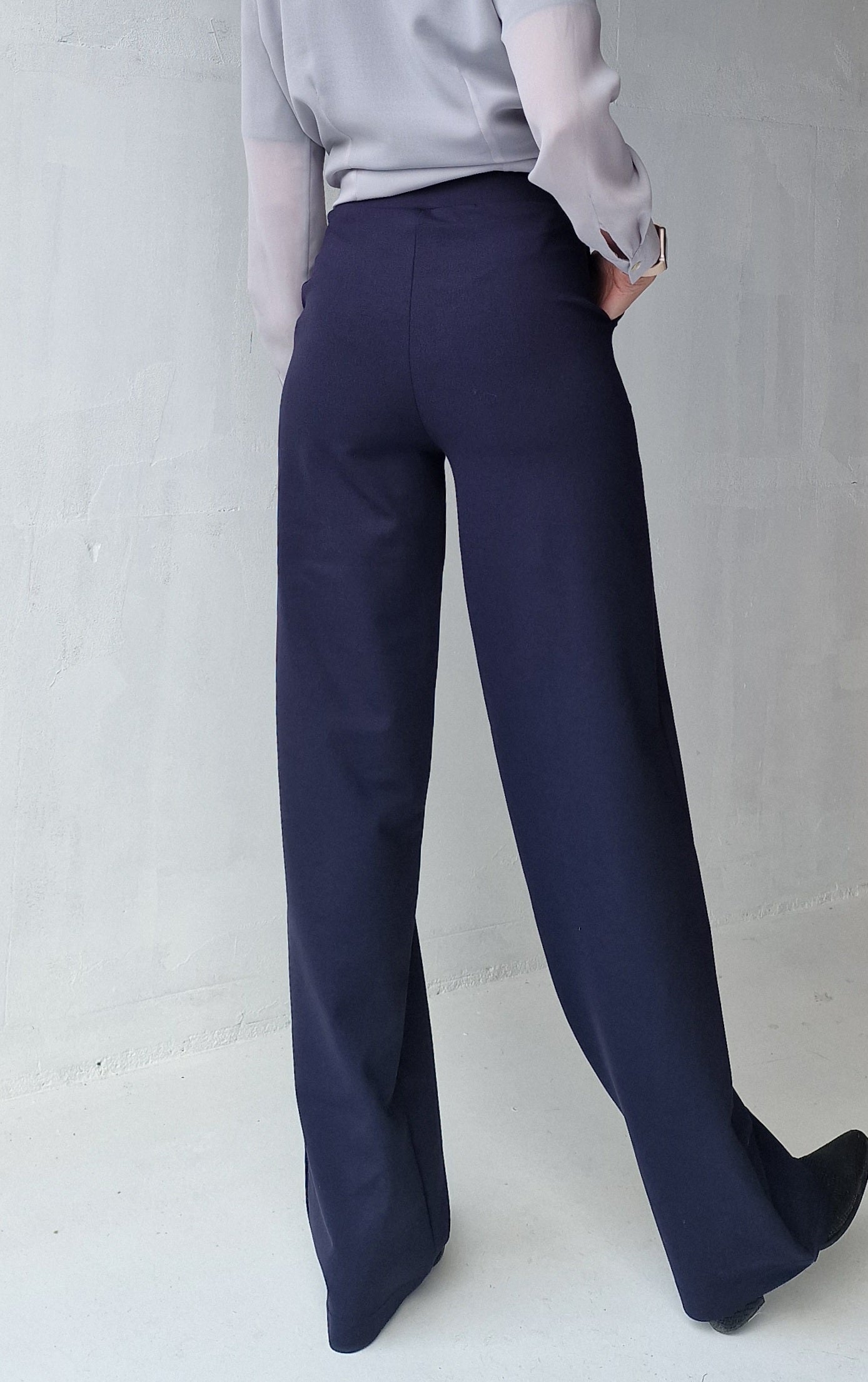 Extra lange wide leg | Marineblauw | tall | lengtemaat 36