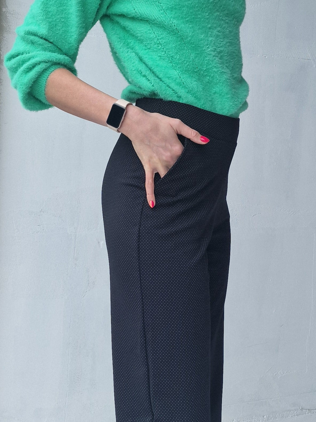 Extra lange wide leg | Black dots | tall | lengtemaat 34 & 36