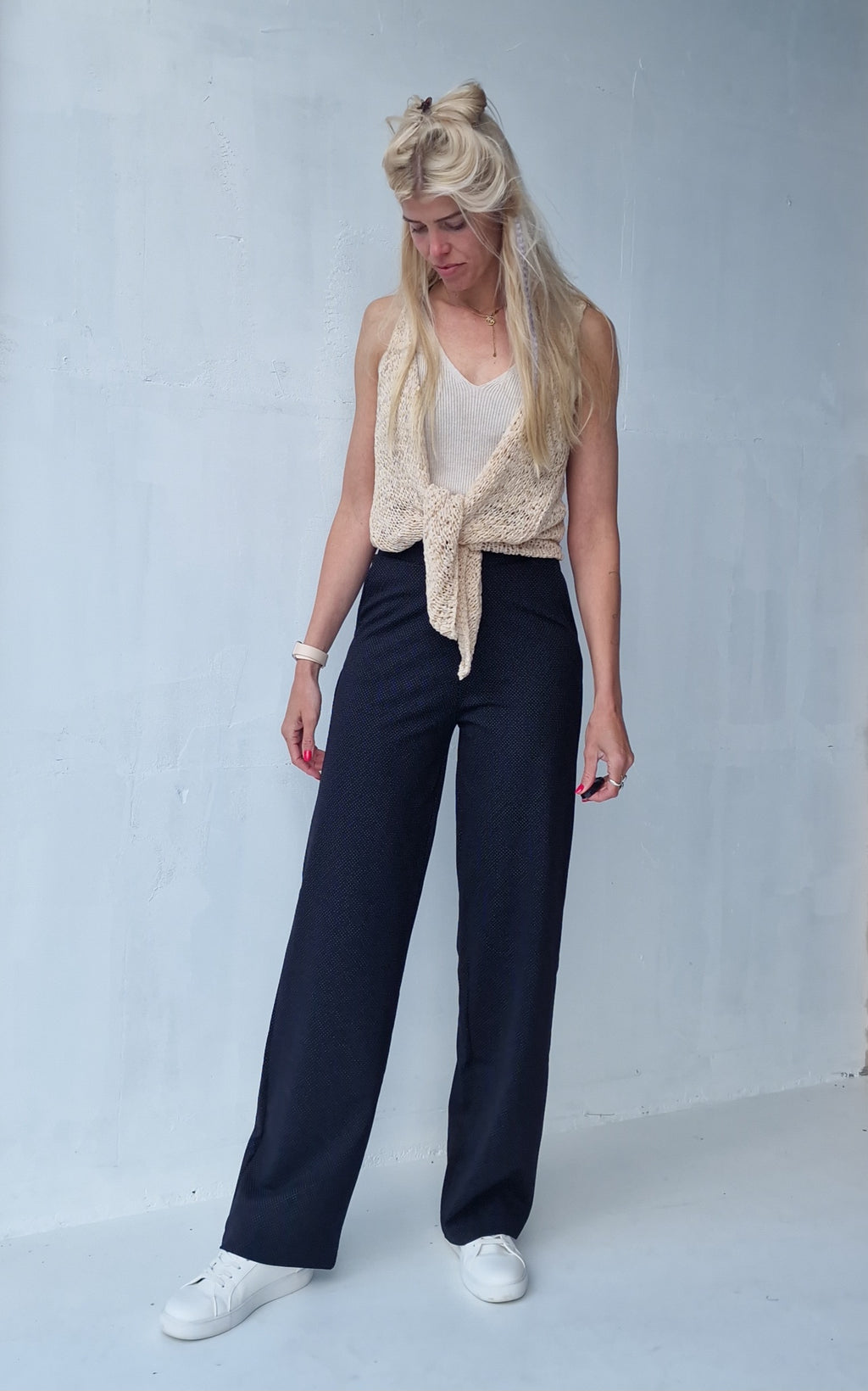 Extra lange wide leg | Black dots | tall | lengtemaat 34 & 36