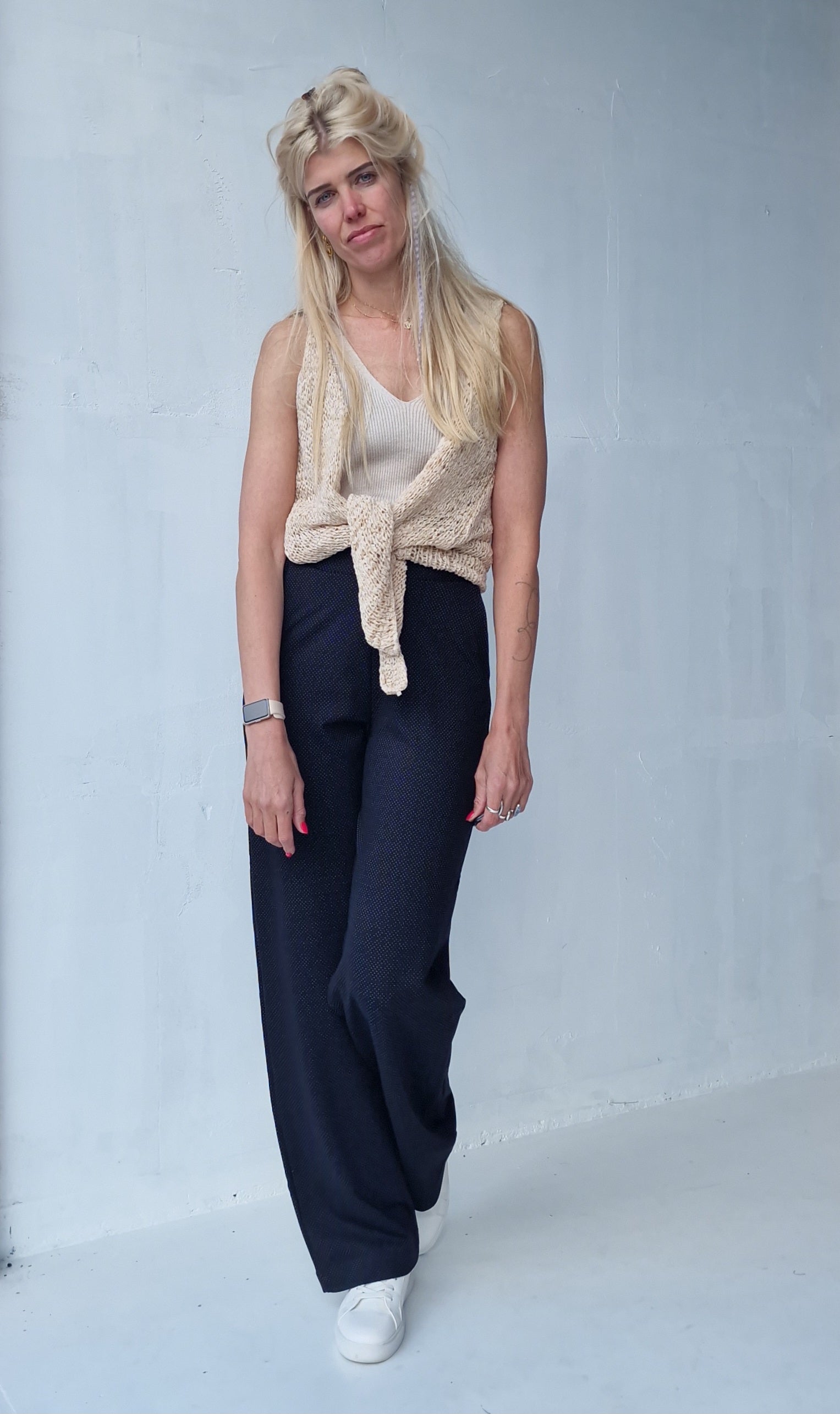 Extra lange wide leg | Black dots | tall | lengtemaat 34 & 36