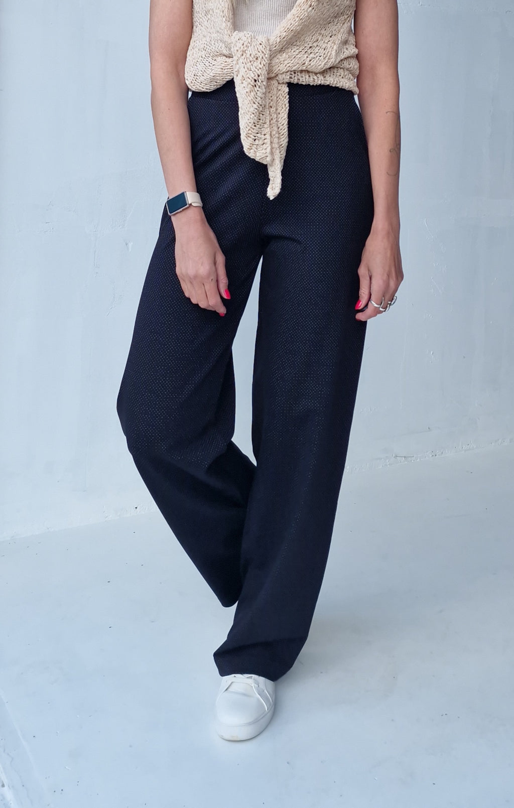 Extra lange wide leg | Black dots | tall | lengtemaat 34 & 36