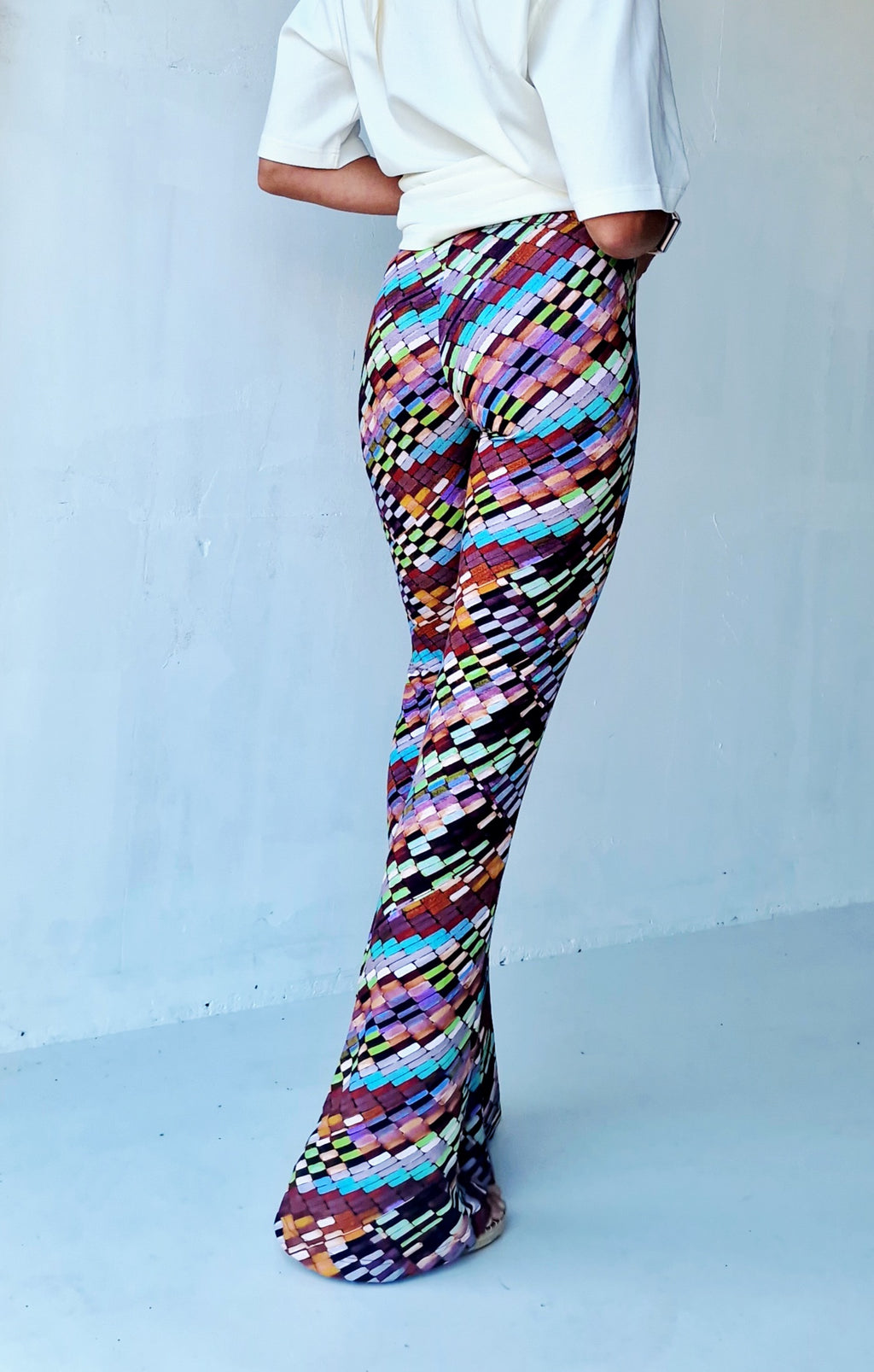 Flared colourblocks viscose | tall | lengte 34 en 36 [PRE-ORDER]