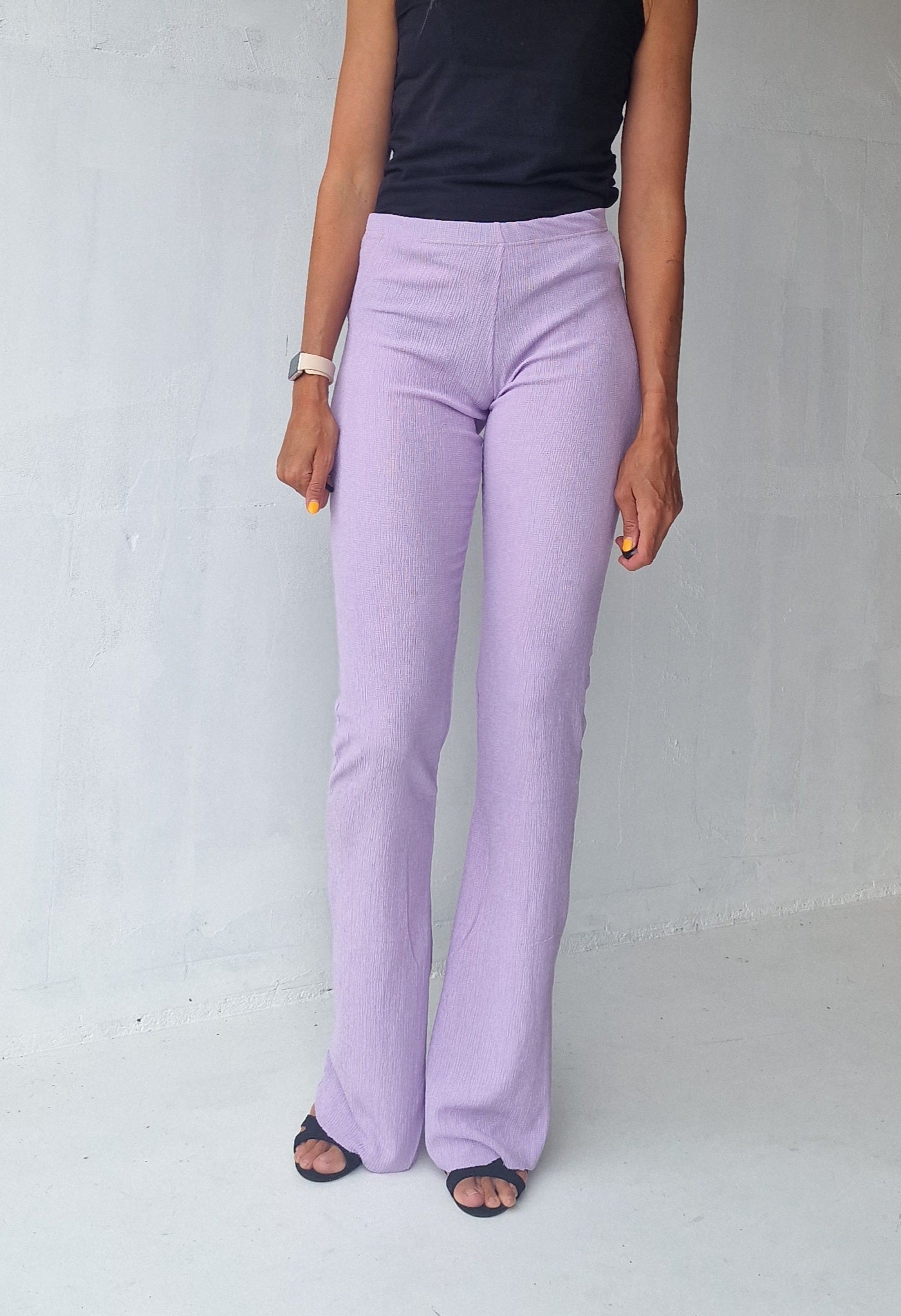 Flared lila crepe | tall | lengte 34 en 36 [PRE-ORDER]