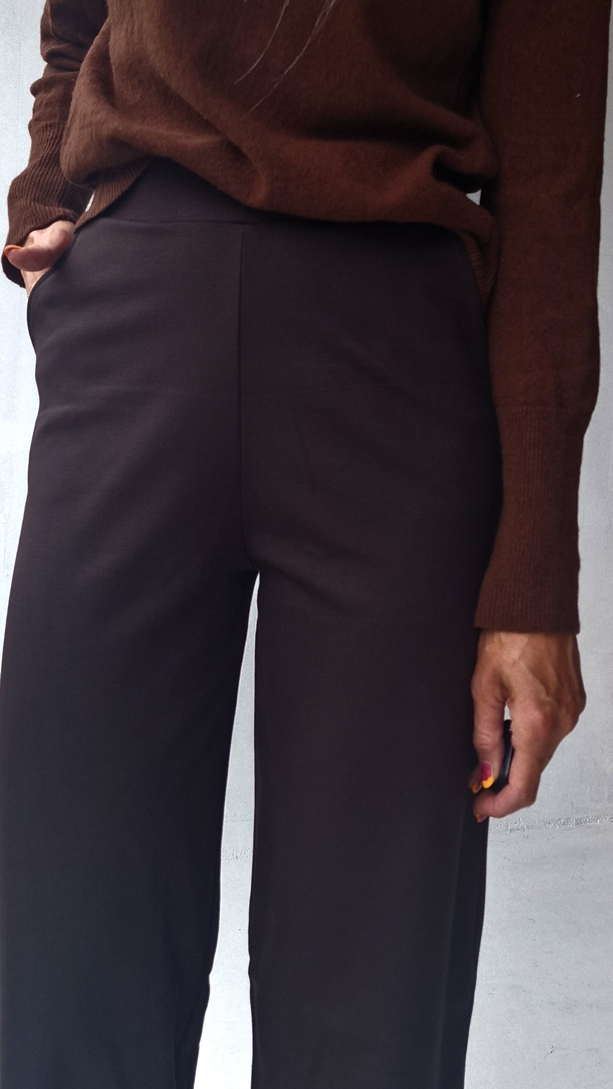 RESERVEER NU: Extra lange wide leg | dark chocolate | tall | lengte 34 & 36