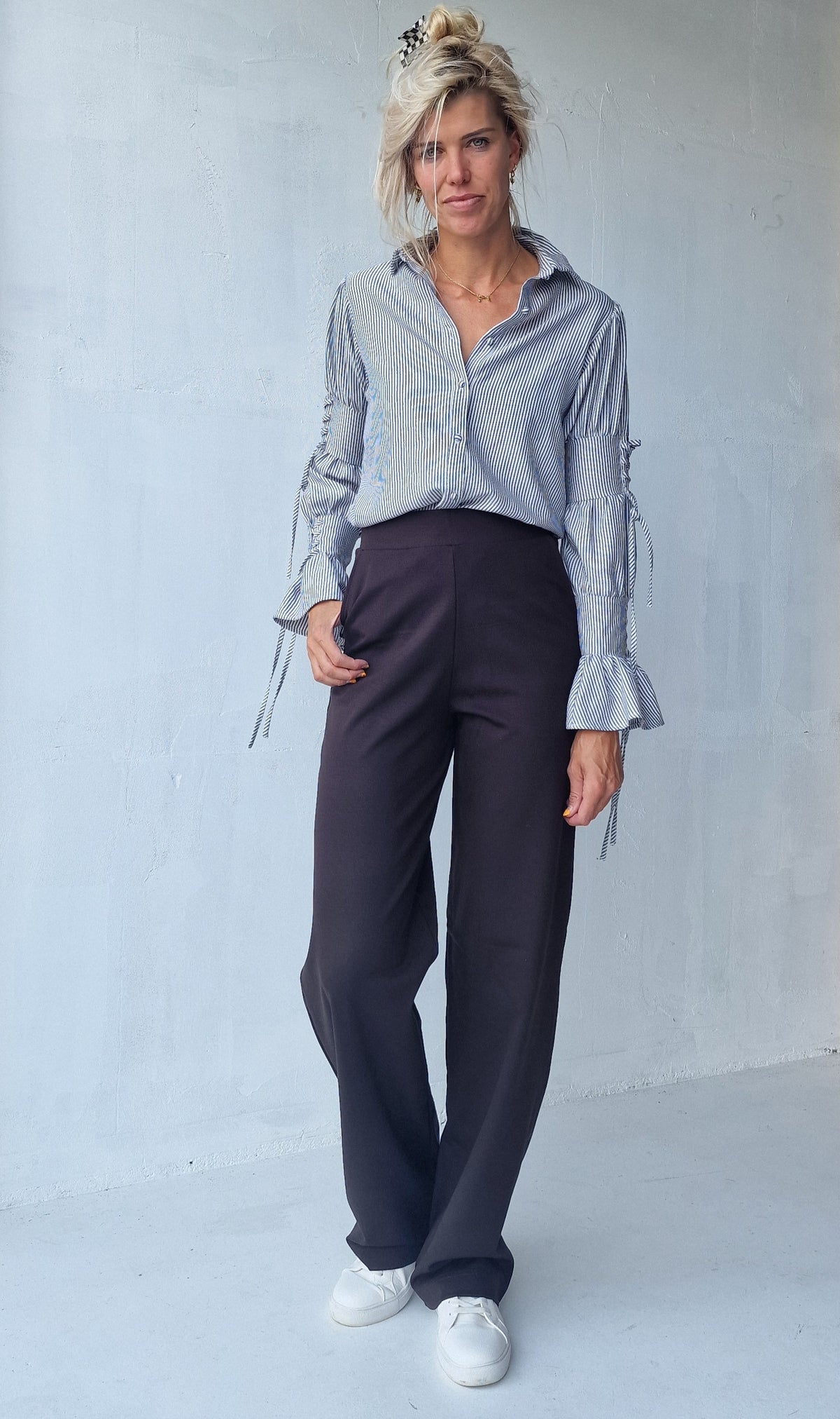 RESERVEER NU: Extra lange wide leg | dark chocolate | tall | lengte 34 & 36