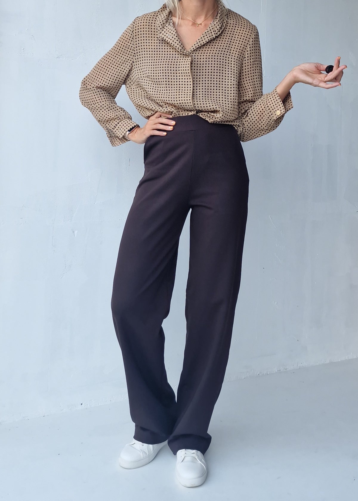 RESERVEER NU: Extra lange wide leg | dark chocolate | tall | lengte 34 & 36