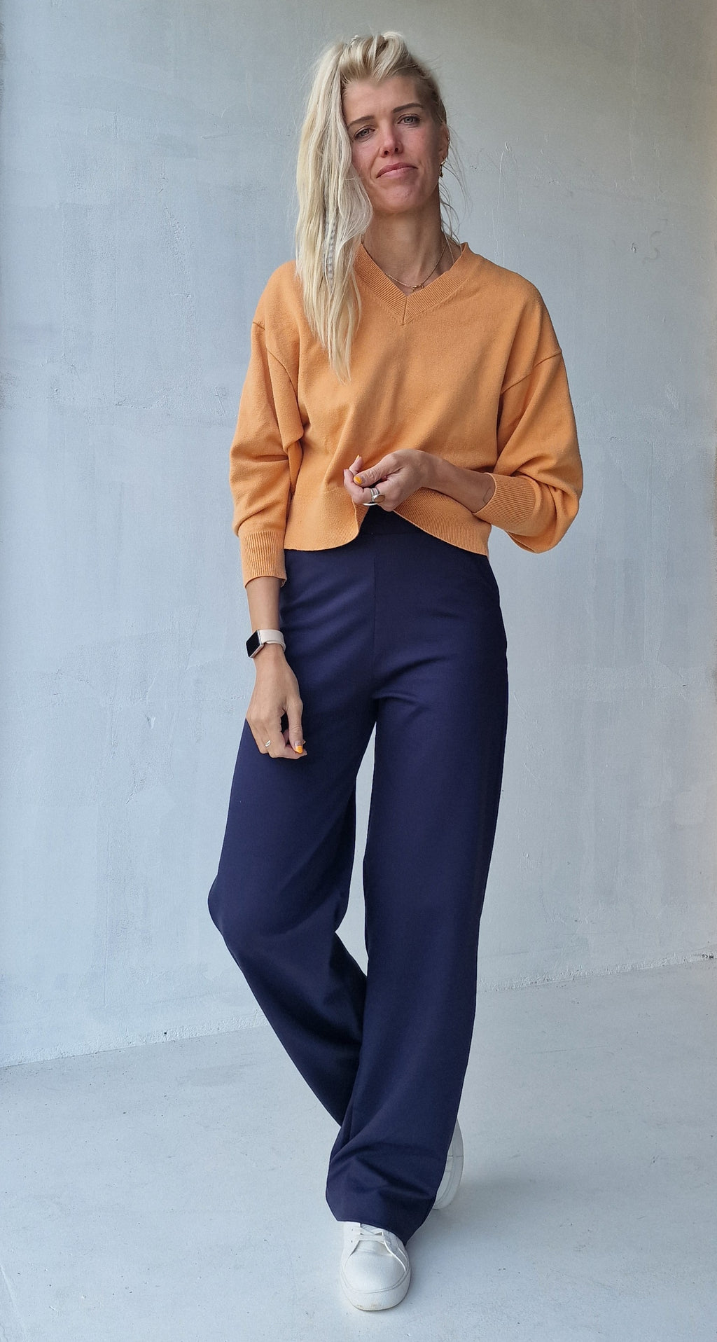 Extra lange wide leg | Marineblauw | tall | lengte 34 & 36