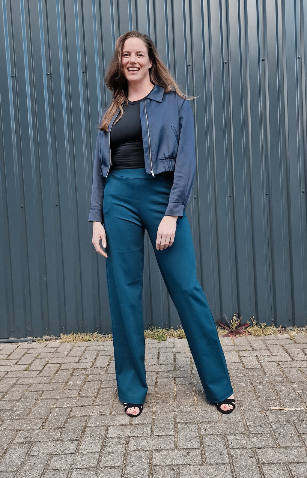Extra lange wide leg | petrol | tall | lengte 34 en 36