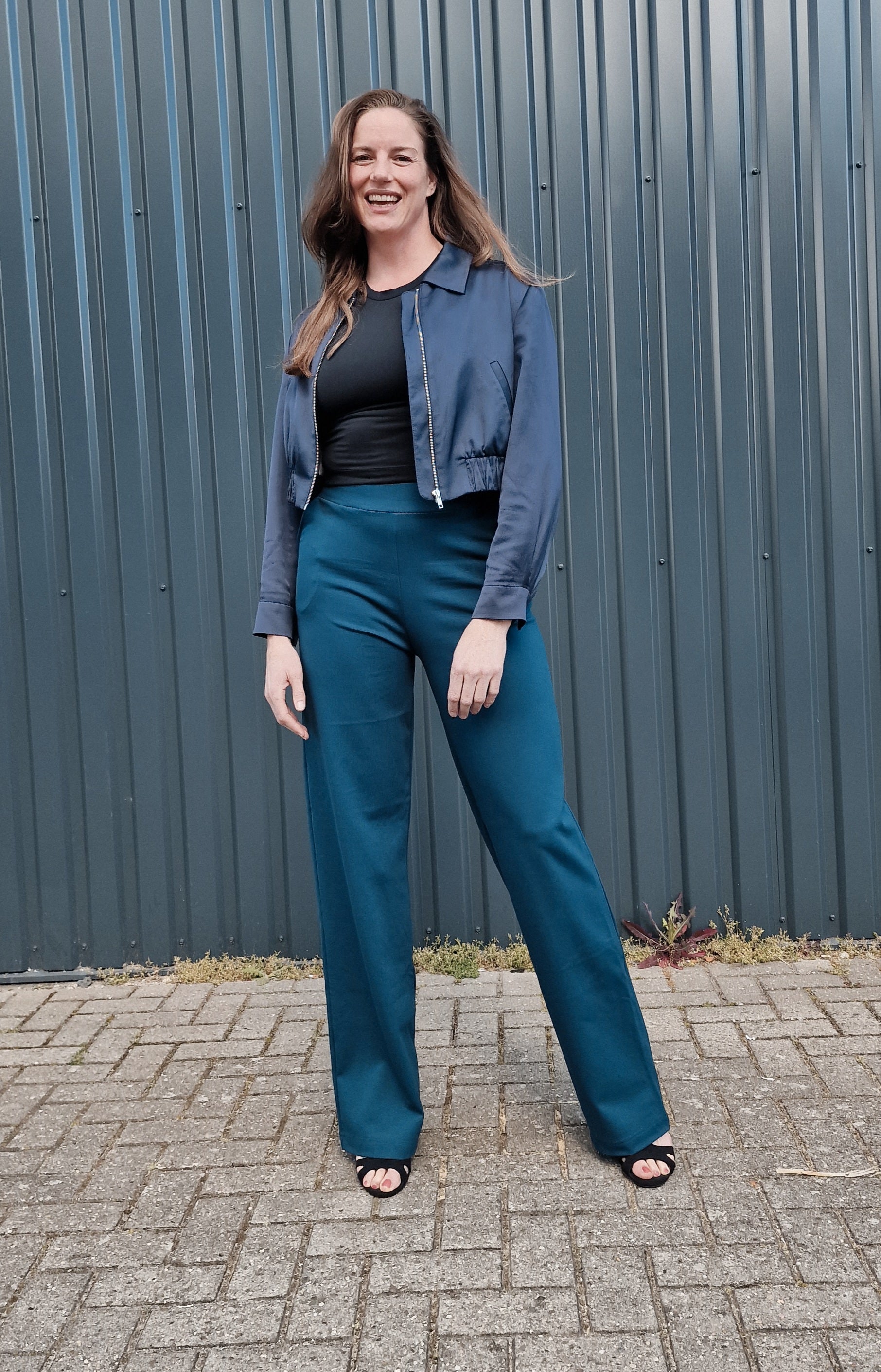 Extra lange wide leg | petrol | tall | lengte 34 en 36