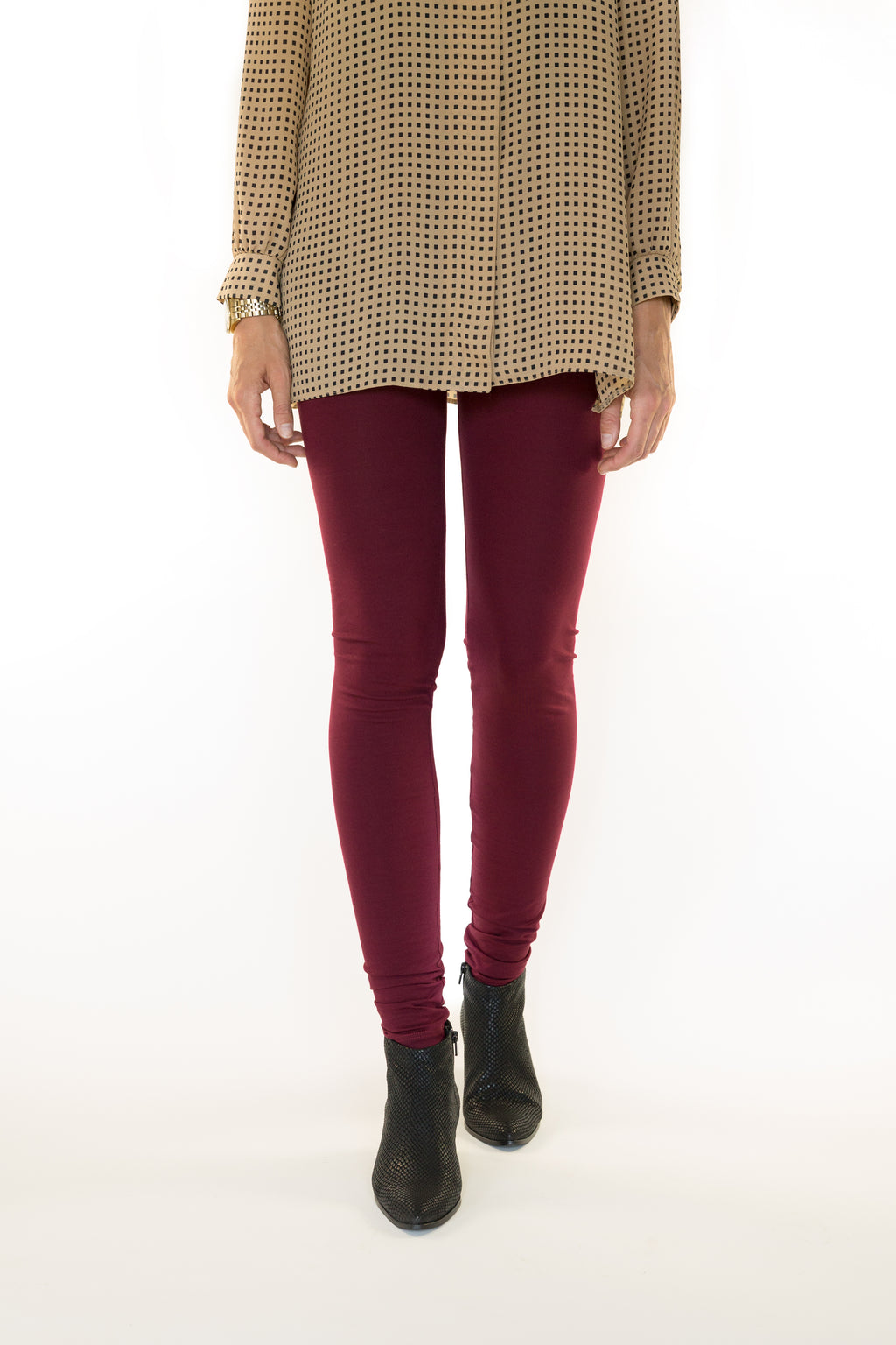Extra lange legging bordeaux rood | tall | lengte 34 en 36 [PRE-ORDER]
