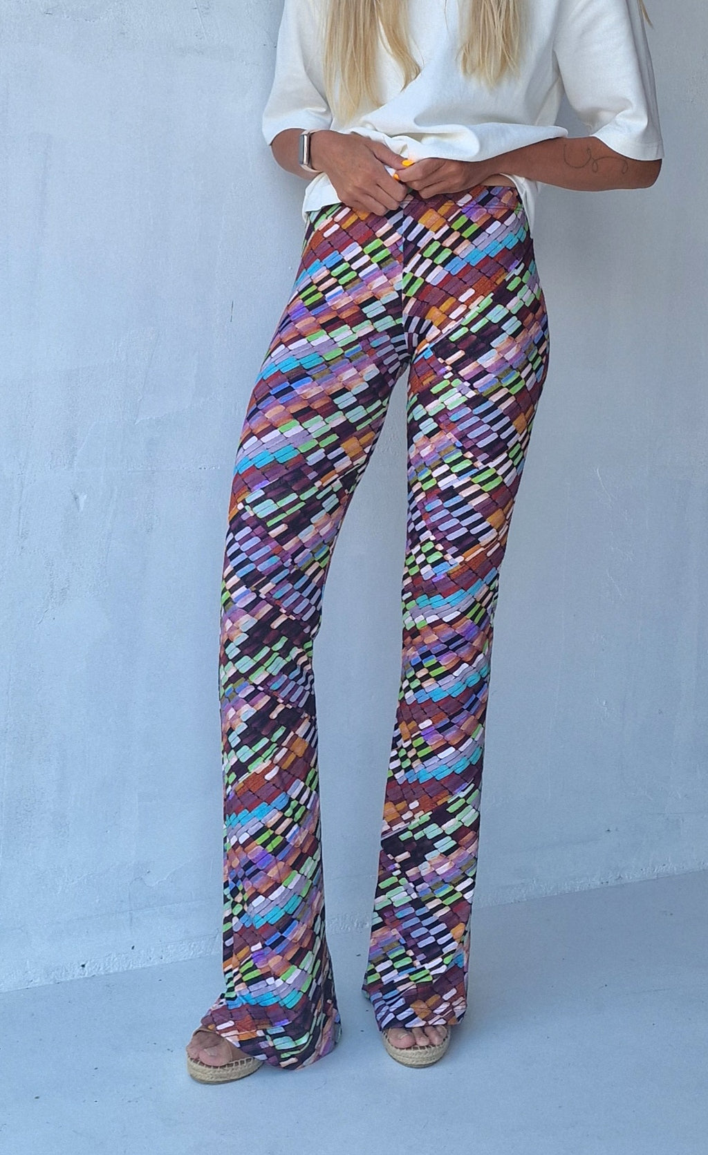 Flared colourblocks viscose | tall | lengte 34 en 36 [PRE-ORDER]