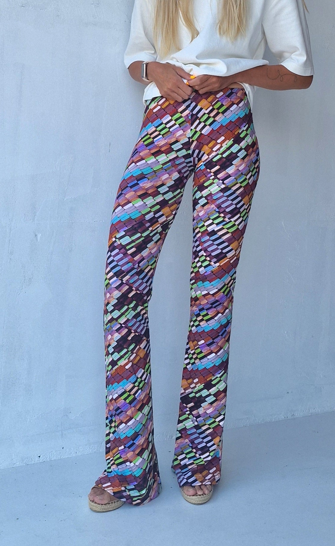 Flared colourblocks viscose | tall | lengte 34 en 36 [PRE-ORDER]