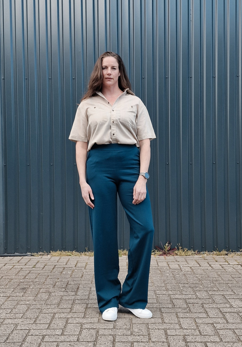 Extra lange wide leg | petrol | tall | lengte 34 en 36