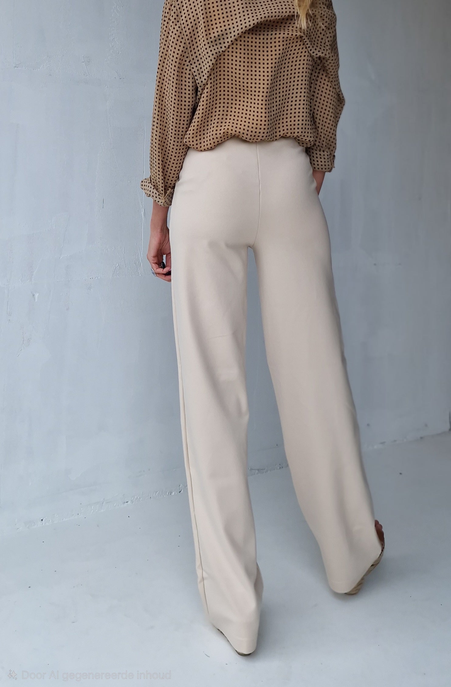 Extra lange wide leg | ecru | tall | lengtemaat 36