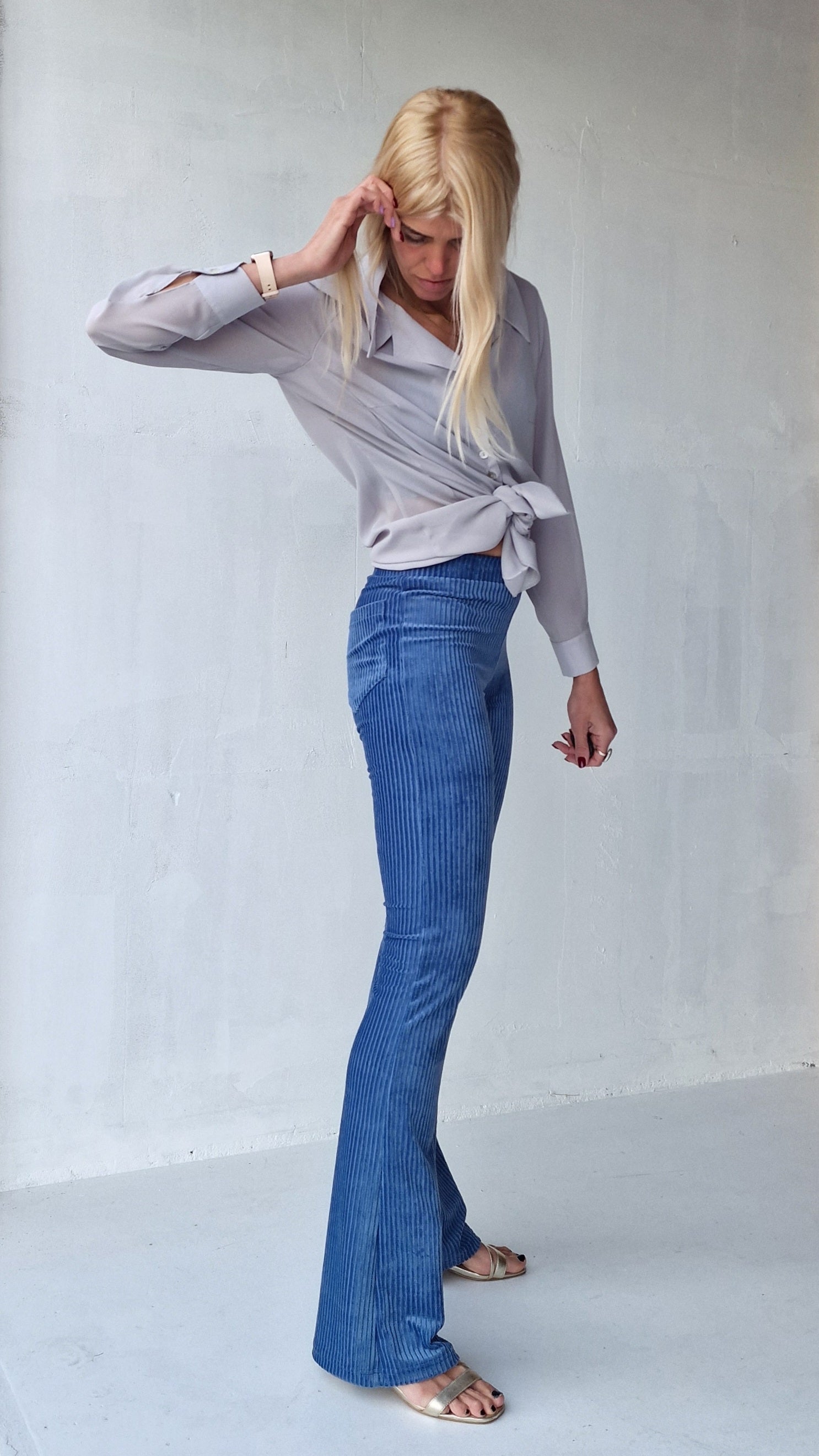 Flared | rib violet | TALL