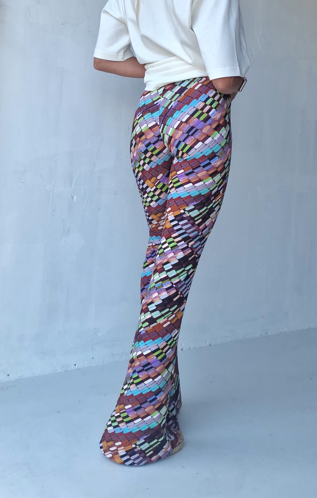 Flared colourblocks viscose | tall | lengte 34 en 36 [PRE-ORDER]
