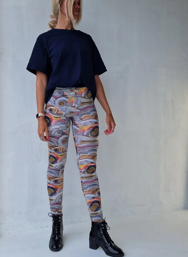 Extra lange legging grafisch | tall | lengtemaat 36