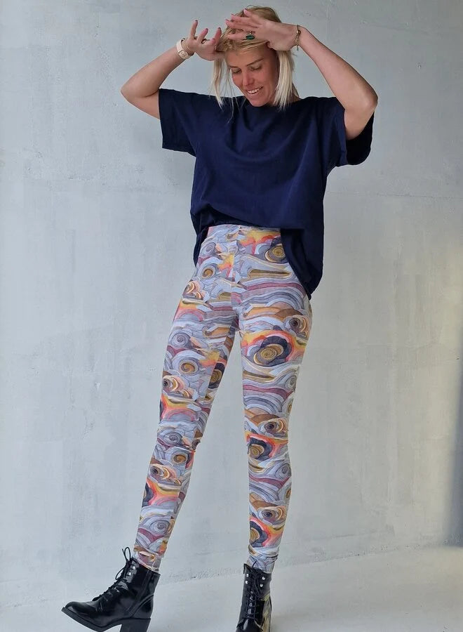 Extra lange legging grafisch | tall | lengtemaat 36