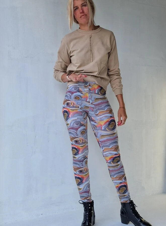 Extra lange legging grafisch | tall | lengtemaat 36