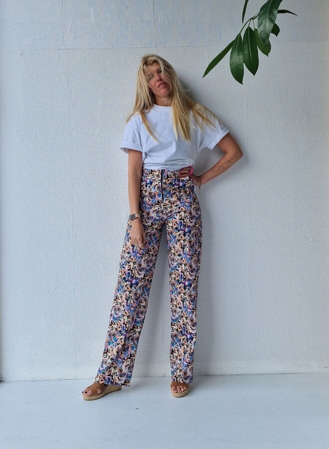 Extra lange wide leg | multicolour | tall | lengtemaat 32, 34 en 36