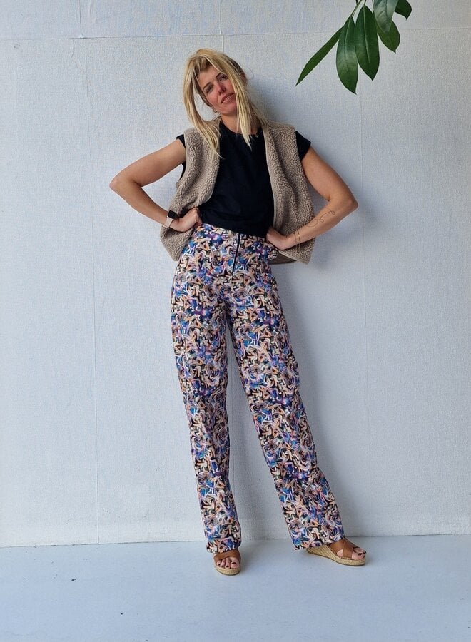 Extra lange wide leg | multicolour | tall | lengtemaat 32, 34 en 36