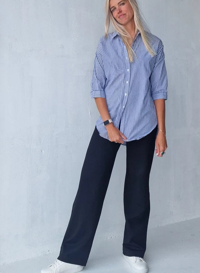 Extra lange wide leg | zwart & zacht | tall | lengtemaat 36