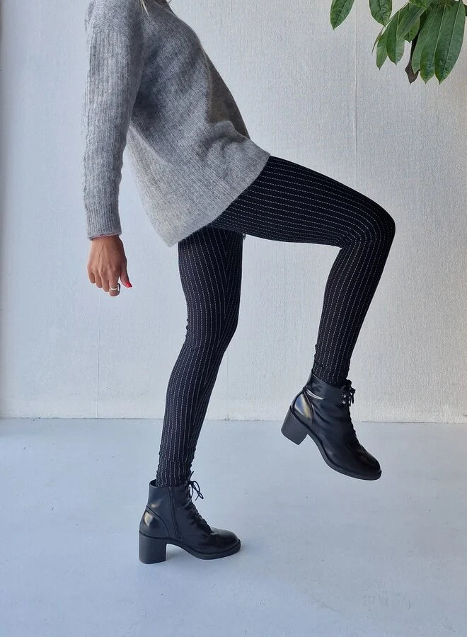 Lange legging | black road stripes | lengte 36