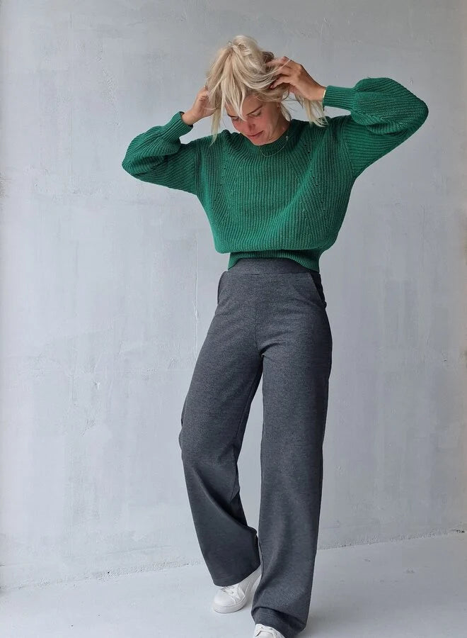 RESERVEER NU: Extra langes, weites Bein | donkergrijs | groß | Länge 36