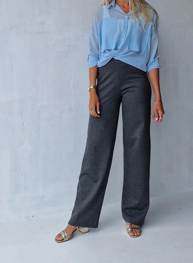 Extra lange wide leg | donkergrijs | tall | lengtemaat 36