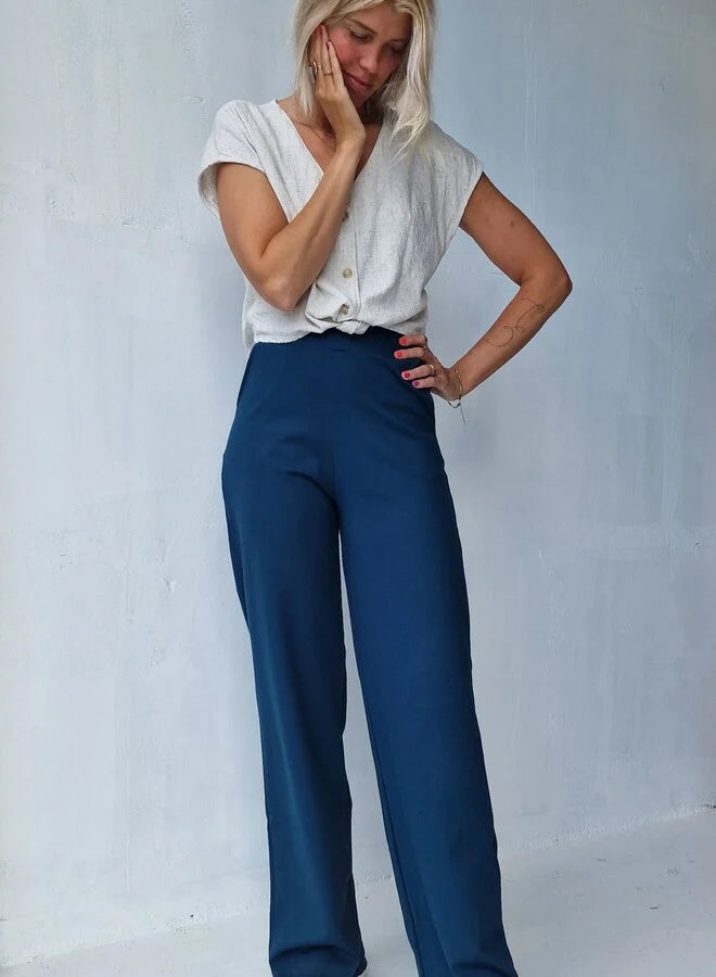 Extra lange wide leg | petrol | tall | lengtemaat 32, 34 en 36