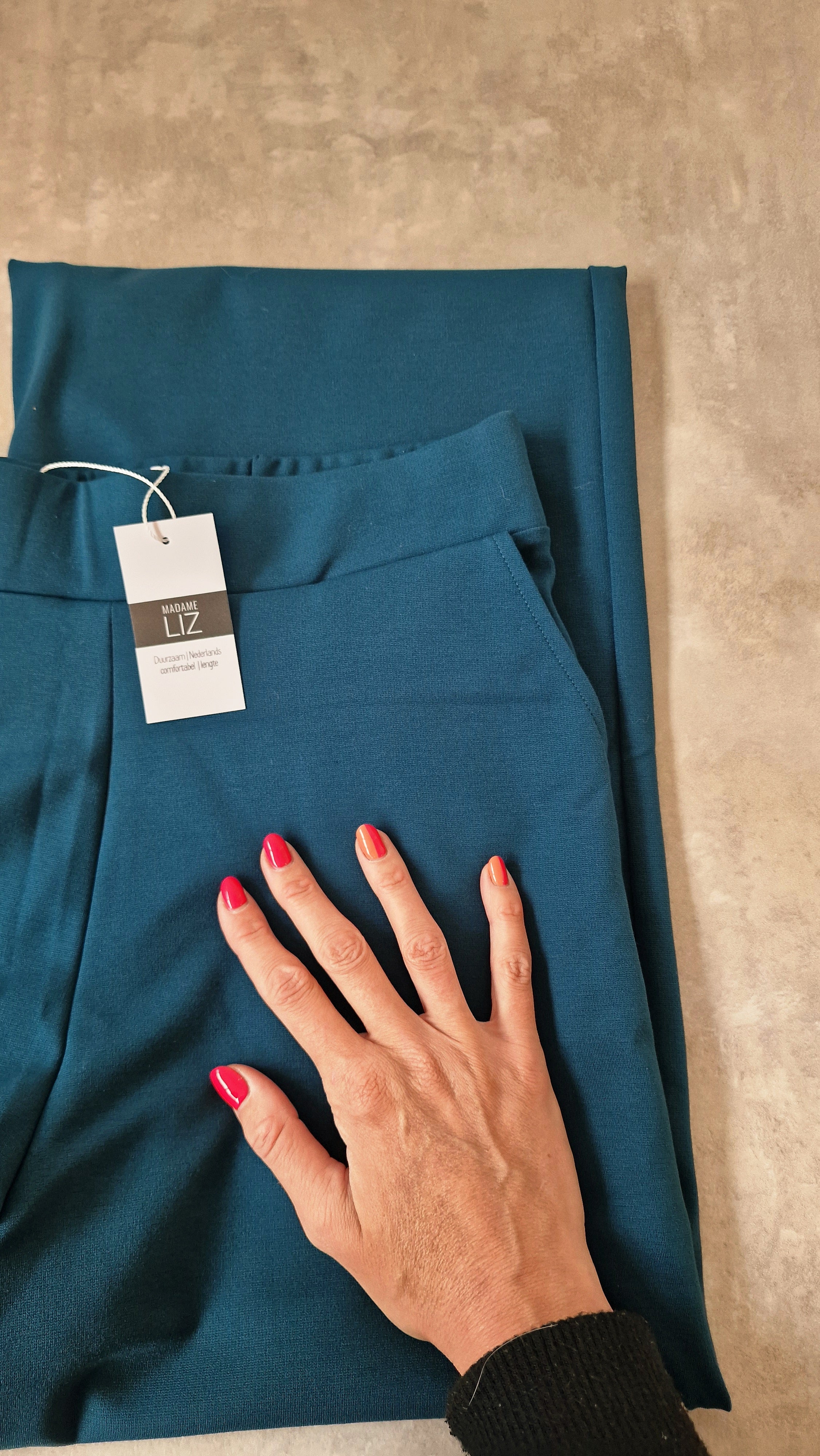 Extra lange wide leg | petrol | tall | lengte 34 en 36