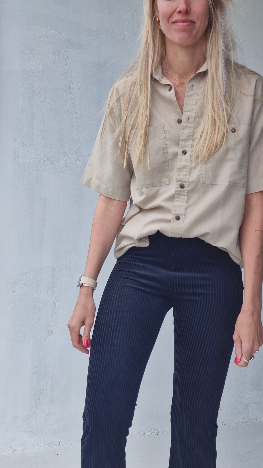 Flared | rib zwart | tall