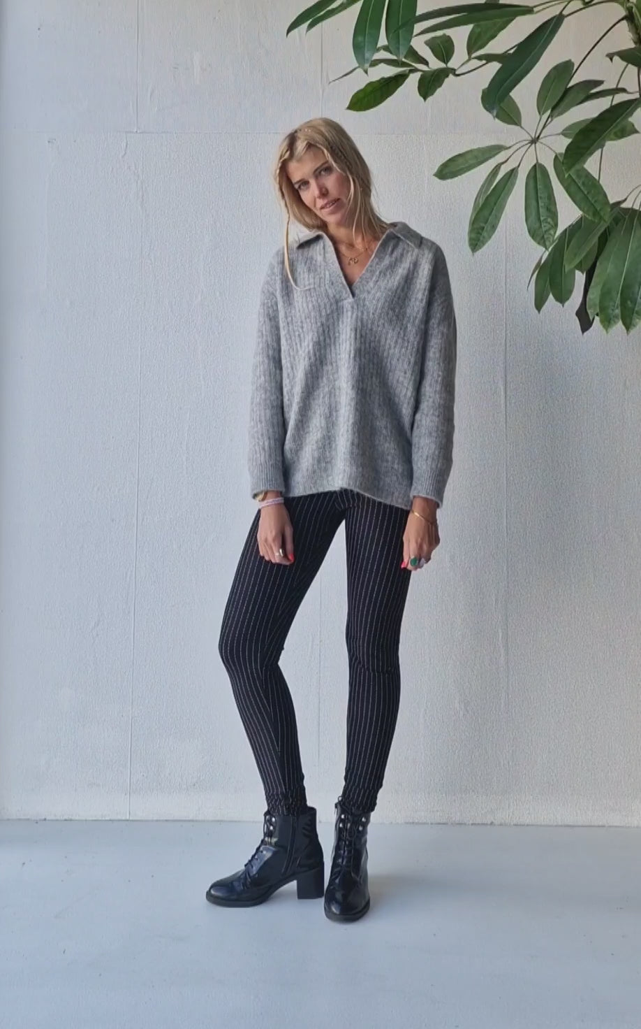 Lange legging | black road stripes | lengte 36