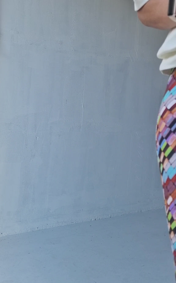 Flared colourblocks viscose | tall | lengte 34 en 36 [PRE-ORDER]