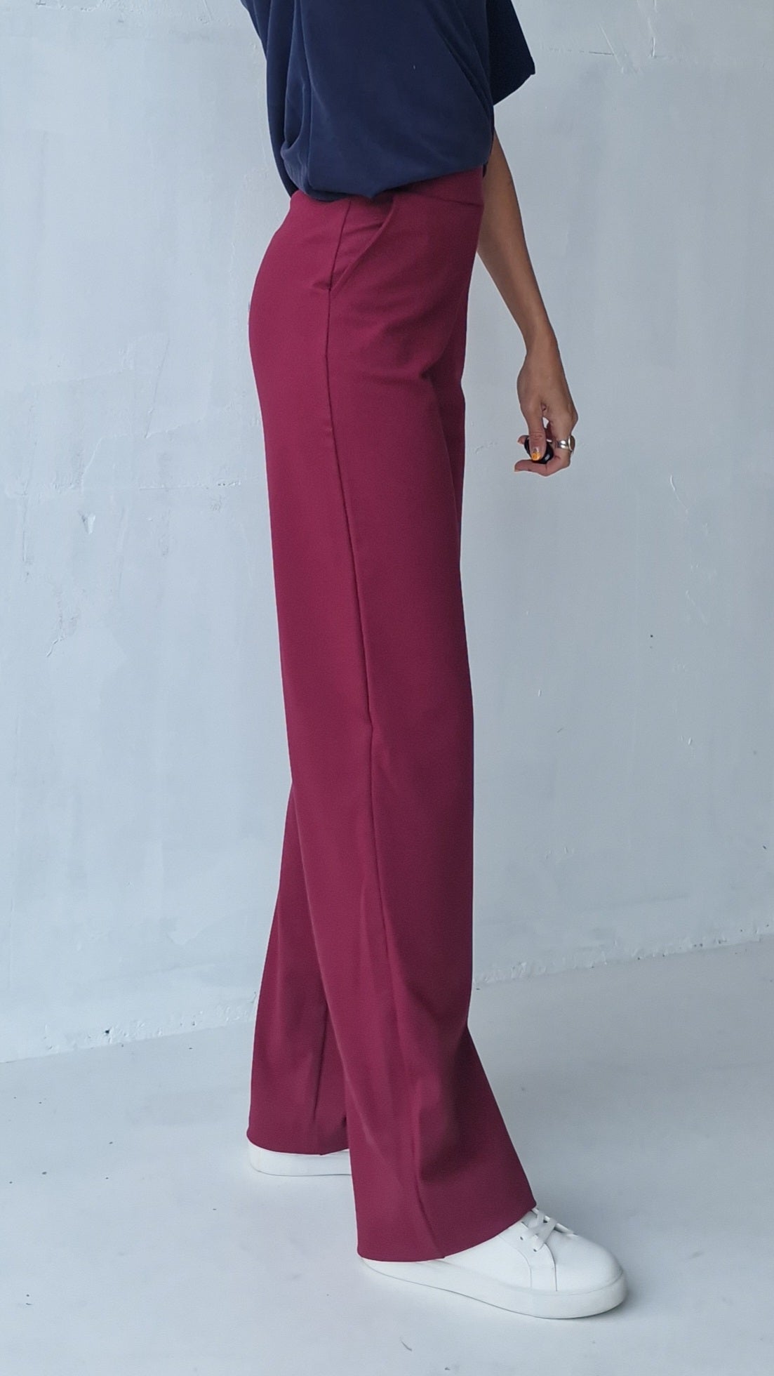 Extra lange wide leg | bordeaux | tall | lengte 34 & 36