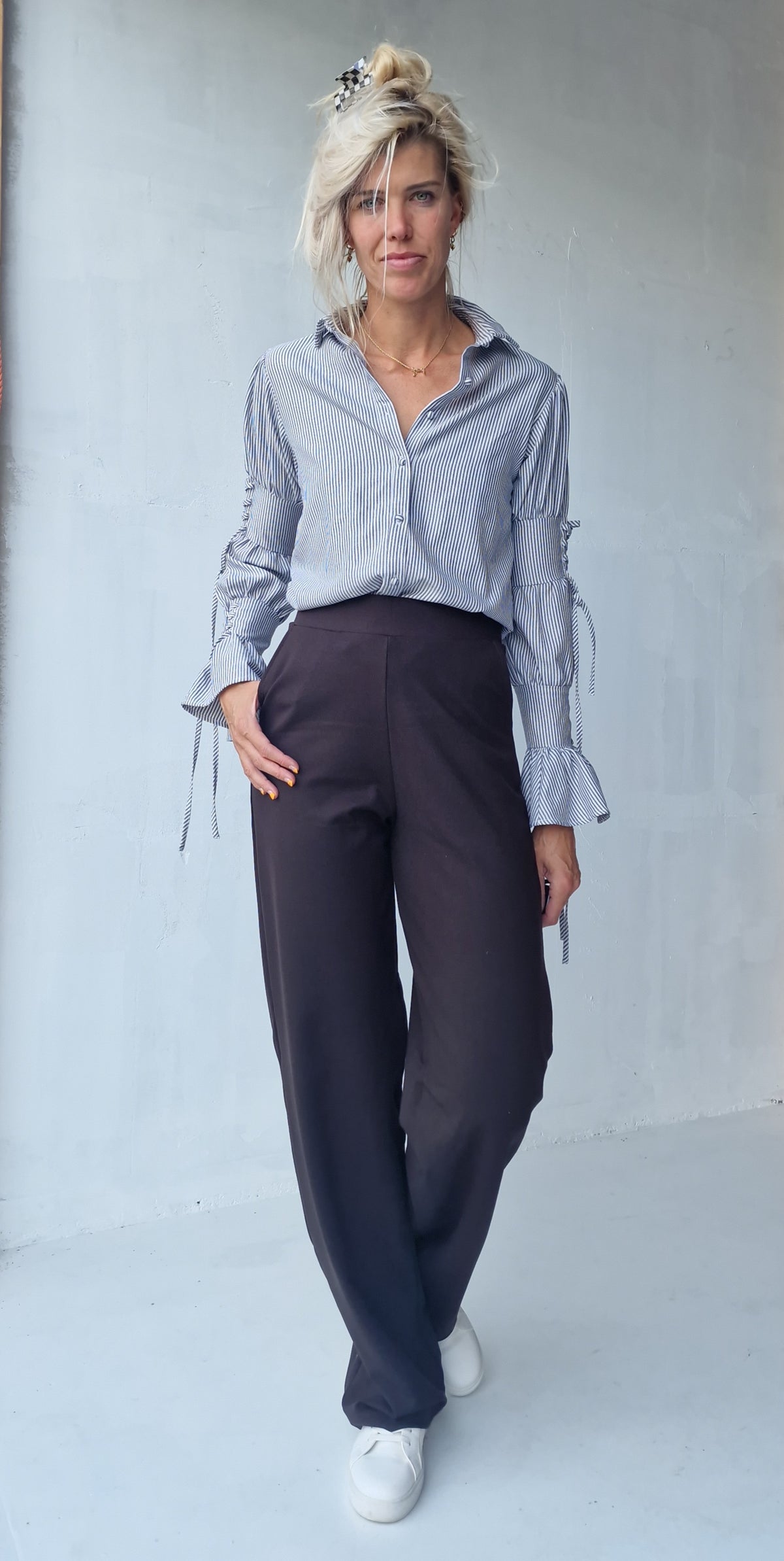 RESERVEER NU: Extra lange wide leg | dark chocolate | tall | lengte 34 & 36