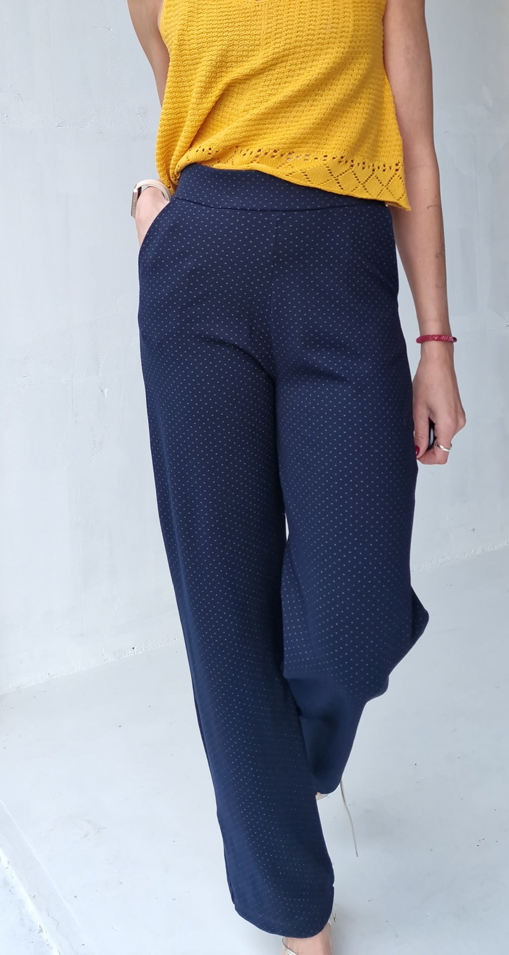 Extra lange wide leg | Blue / marks | tall | lengte 34 & 36